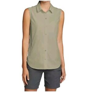 EDDIE BAUER Sleeveless Tech Shirt Womens M Ripstop Trek Quick Dry‎ Gorpcore 2024